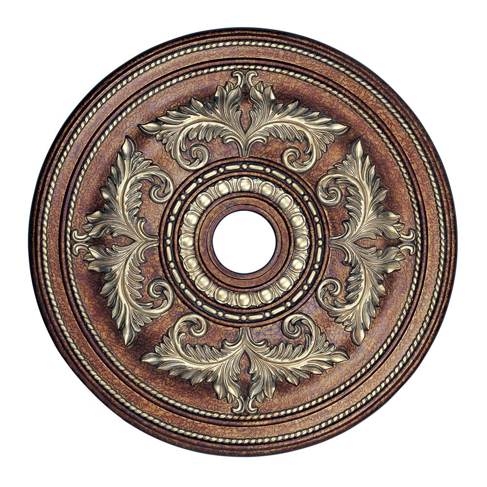 Livex Lighting 8210-64 Ceiling Medallion Ceiling Medallion in Palacial Bronze with Gilded Accents 